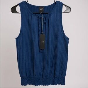 W5 Anthropologie Women's Blue Sleeveless Top NWT